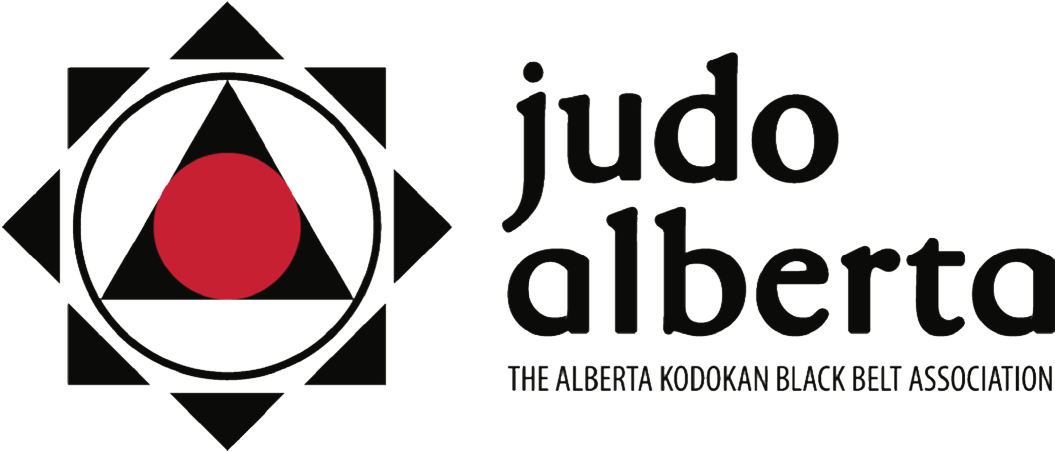 Logo noir et rouge de judo Alberta